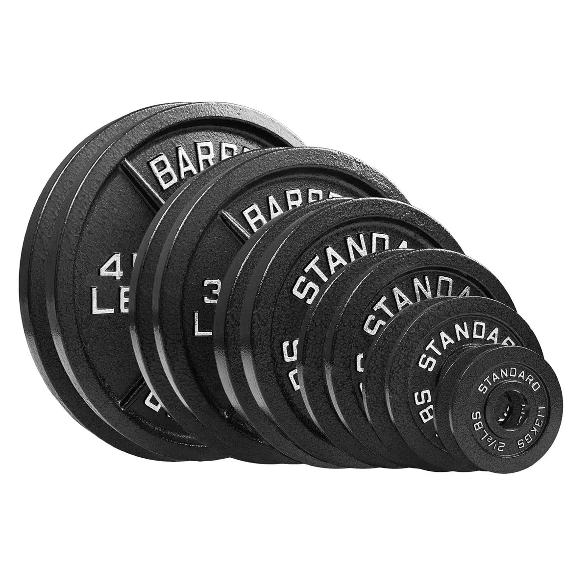 Steel Olympic Weight Plates, 245lb Set