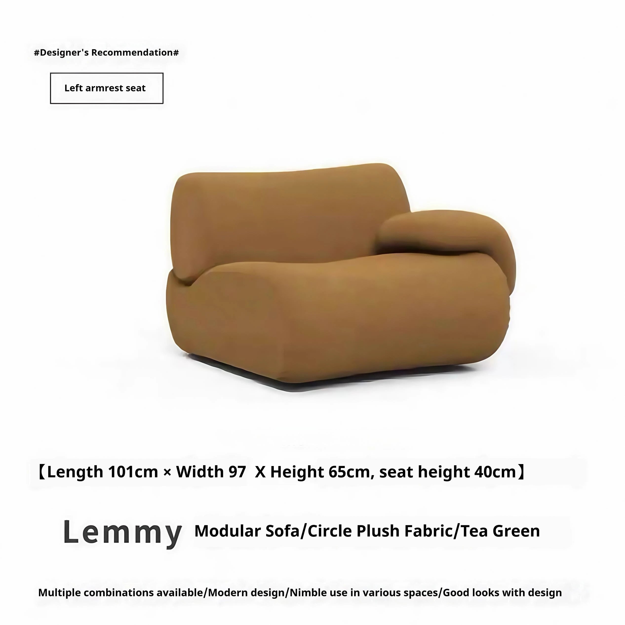 Vacuum-Compressed Modular Sofa, Wabi-Sabi Sherpa Fabric Sectional with High-Elastic Foam, Cream Mid-Century Style,
