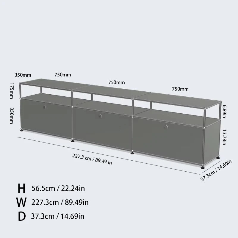 TV Stand Storage Cabinets, Corner Cabinet, Metal Storage Display Cabinet