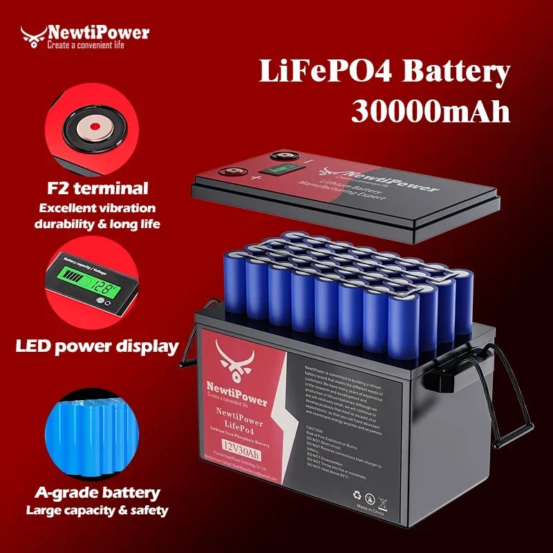 2000W Off-Grid Solar Complete Kit Power 100A Controller,110V 220V Inverter&10AH 30AH LiFePO4 Battery