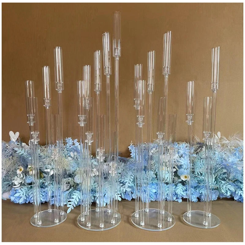 2pcs 4pcs 10pcs Candelabra, Clear Acrylic Candlesticks