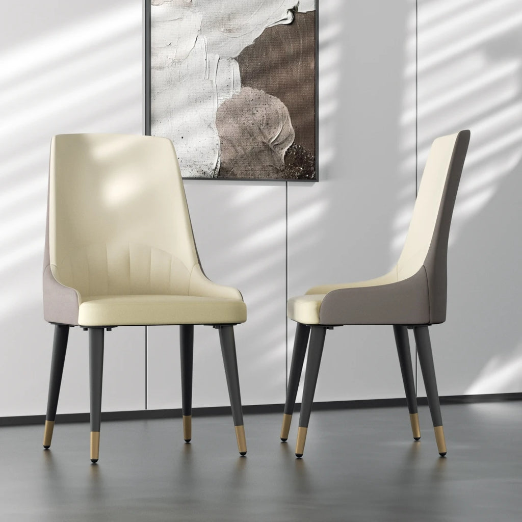 LUVODI Dining Chairs Set of 2 Luxury Microfiber Leather Leisure Chair with Lion Knocker Kitchen Table Chairs for Restaurant
