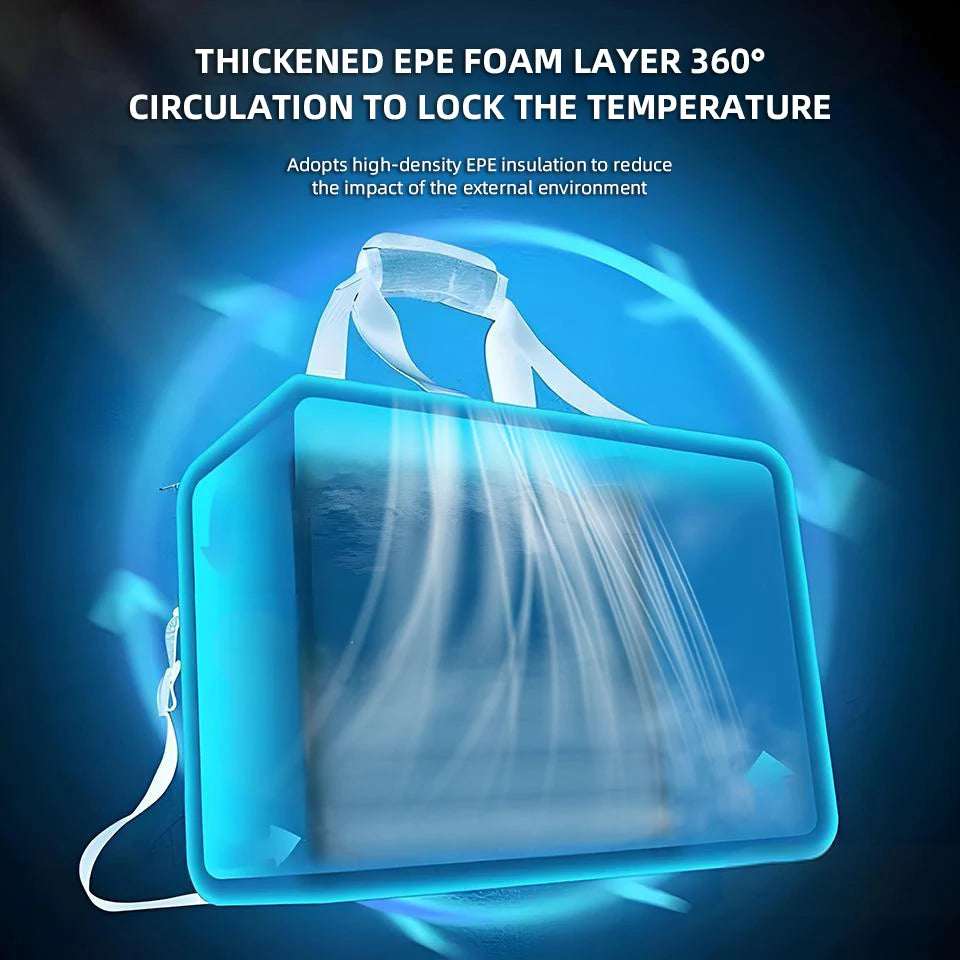 33L Portable Foldable Electric Bag Refrigerator, Perfect for Family Picnics Camping Car Travel Road Trip