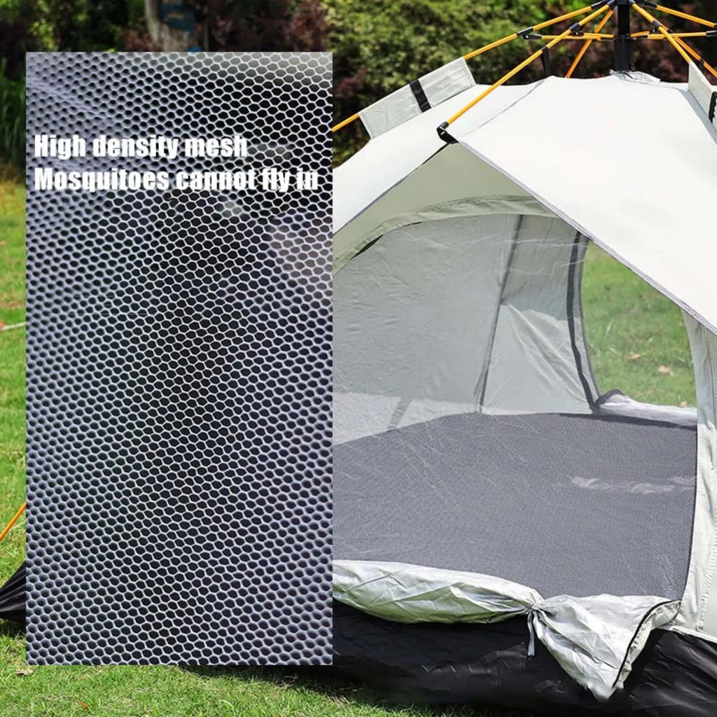 Small Silver Compact Auto-Tent - Quick 60-Second Setup Sunshade for 3-4 People,
