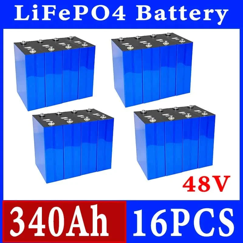 Lifepo4 Battery 3.2V 360AH 340AH 320AH 280AH 100AH for DIY Car Marine Solar Energy Storage 12V 24V 48V Grade A EU US Tax-Free