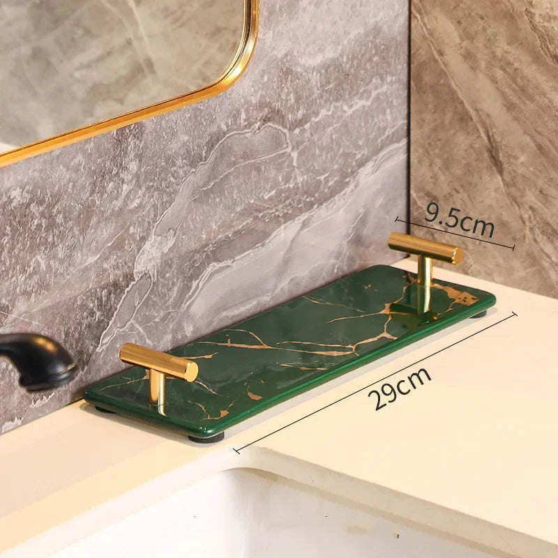 Creative Marble Texture Ceramic  Bathroom Accessories Set