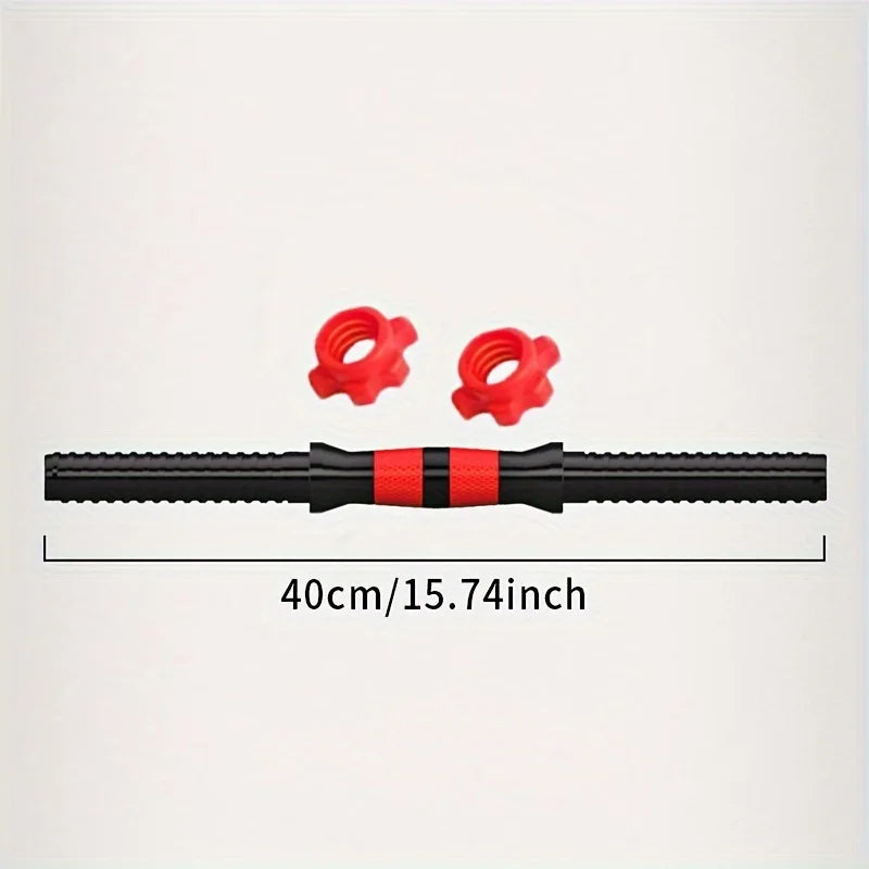 Single Rubber Coated Dumbbell Rod Universal Nut Connector Barbell Accessories