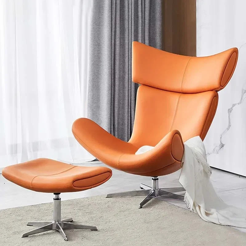 Comfortable Ergonomic Modern Leather Nordic Sofa Chairs