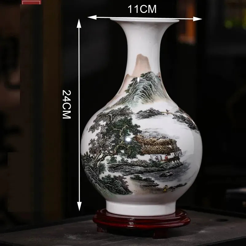 Bone China Flower Vase, Home Decor, Chinese Tradition Vases for Flowers, Ceramic Vase Decoration Home, Living Room