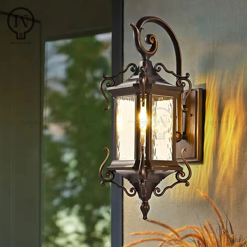 13W/20W Aluminum outdoor wall lamp waterproof IP65 European retro courtyard garden wall lamp villa LED outdoor wall lamp