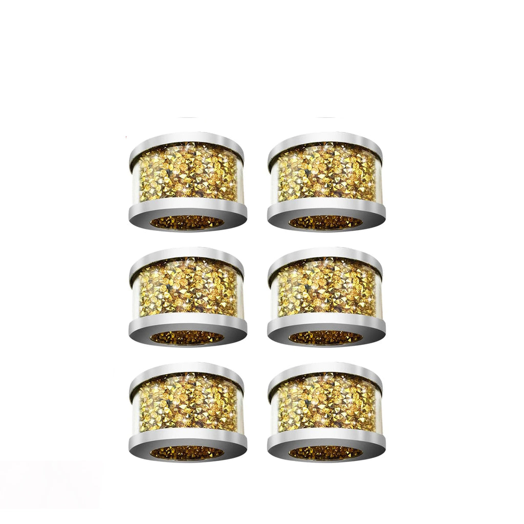 4/6/8 Pcs Crystal Glass Napkin Ring Bling Diamond Napkin Holder Set Christmas Thanksgiving Table Decorations Serviette Buckles