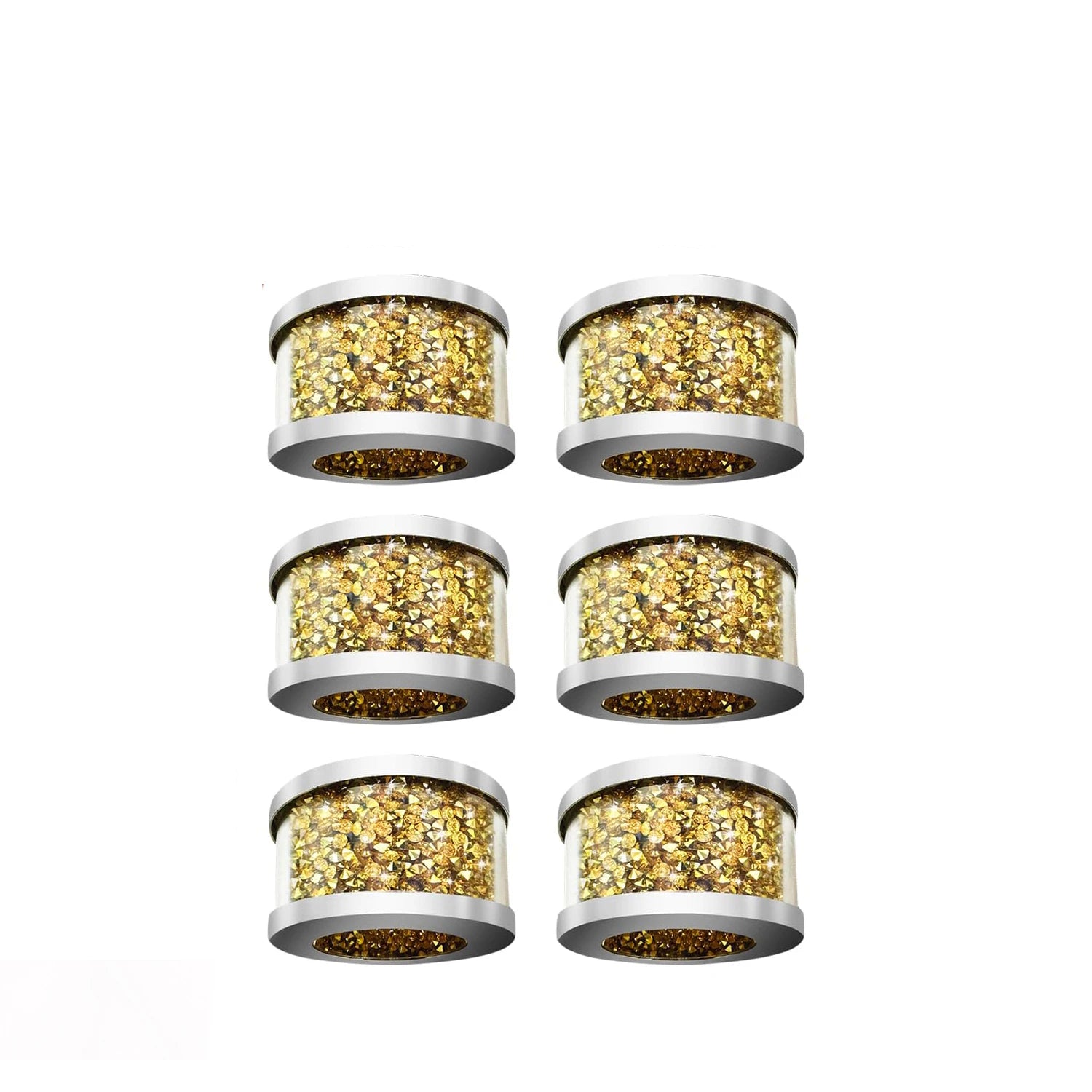 4/6/8 Pcs Crystal Glass Napkin Ring Bling Diamond Napkin Holder Set Christmas Thanksgiving Table Decorations Serviette Buckles