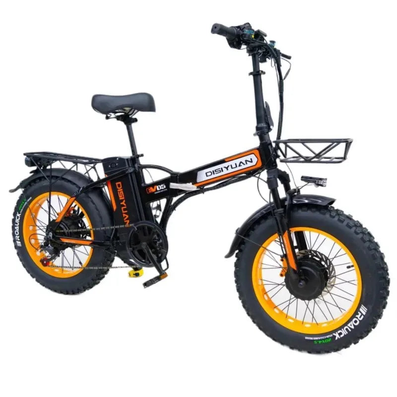 20-inch Foldable E-Bike 500W Motor Adult Multi-Shock Absorption Bike 48V-30AH Removable Battery Electric Bike