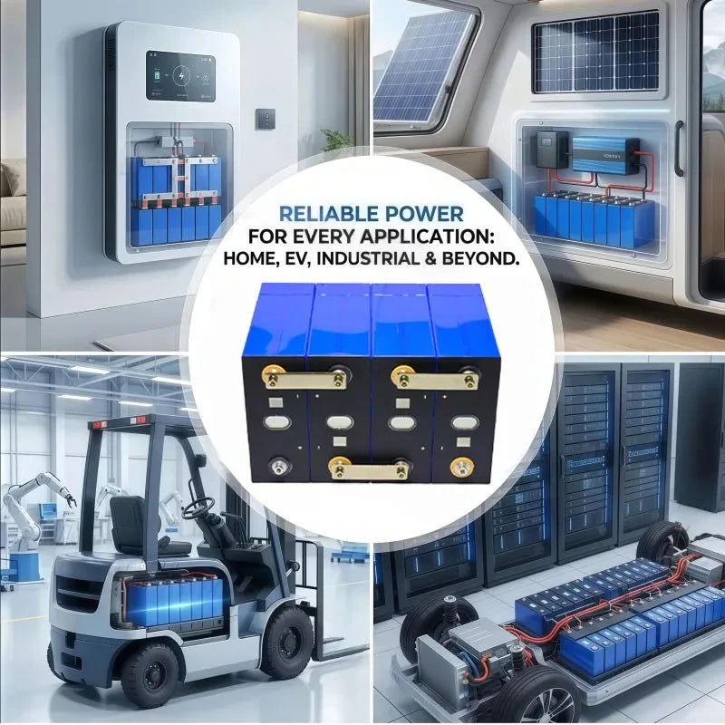 3.2V 340Ah 360Ah Grade-A Lifepo4 Rechargeable Battery Lithium Phosphate Golf Cars Travel Solar Campers Cell 12V 24V 48V Battery
