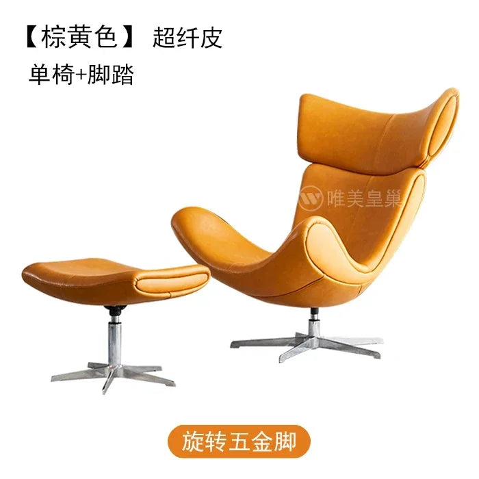 Comfortable Ergonomic Modern Leather Nordic Sofa Chairs
