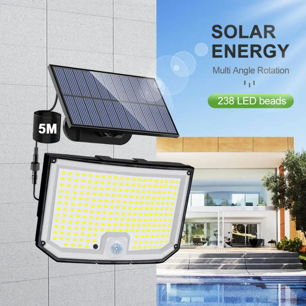 238/328 LED Solar Outdoor 348Wall Lamp IP65, Motion Sensor Solar 3 Mode Street Light