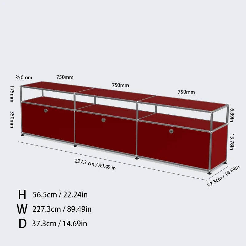 TV Stand Storage Cabinets, Corner Cabinet, Metal Storage Display Cabinet
