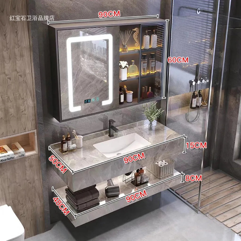 Simple Washbasin Bathroom Partition Vanity