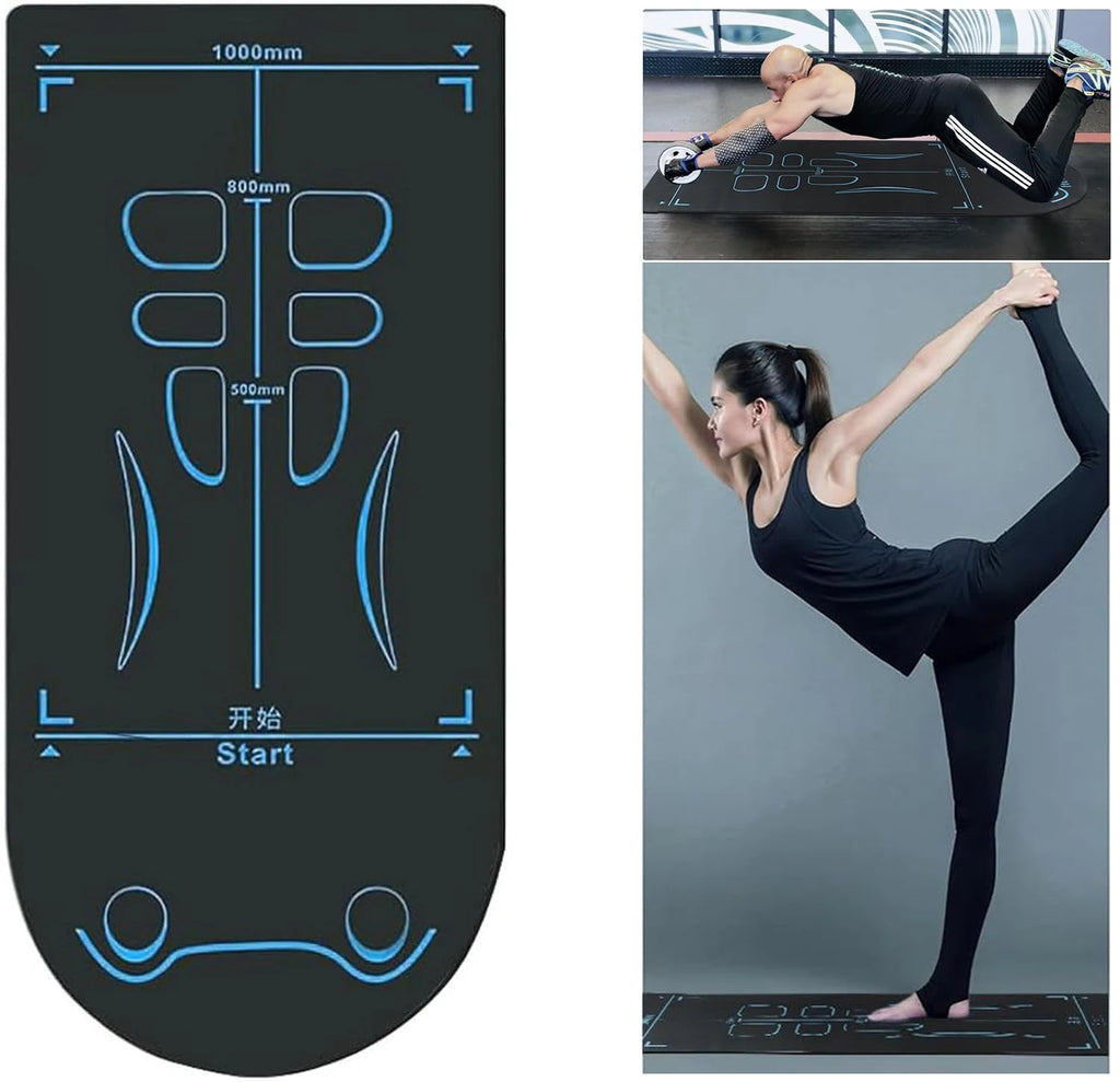 Yoga Mat For Abdominal Plate Ab Roller Wheel Workouts For Women Men