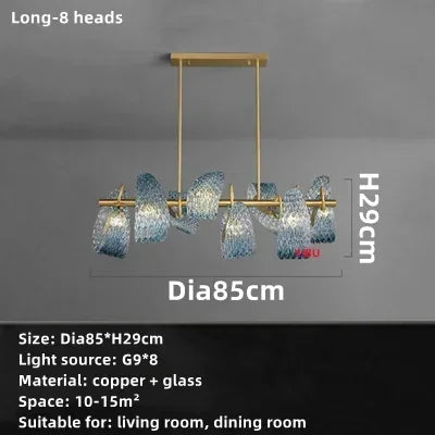 Designer luxury glass art LED chandelier