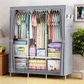 51-Inch Portable Closet Wardrobe 16mm Thick Pipe Clothing Storage Rack Organizer Non-Woven Fabric Cover