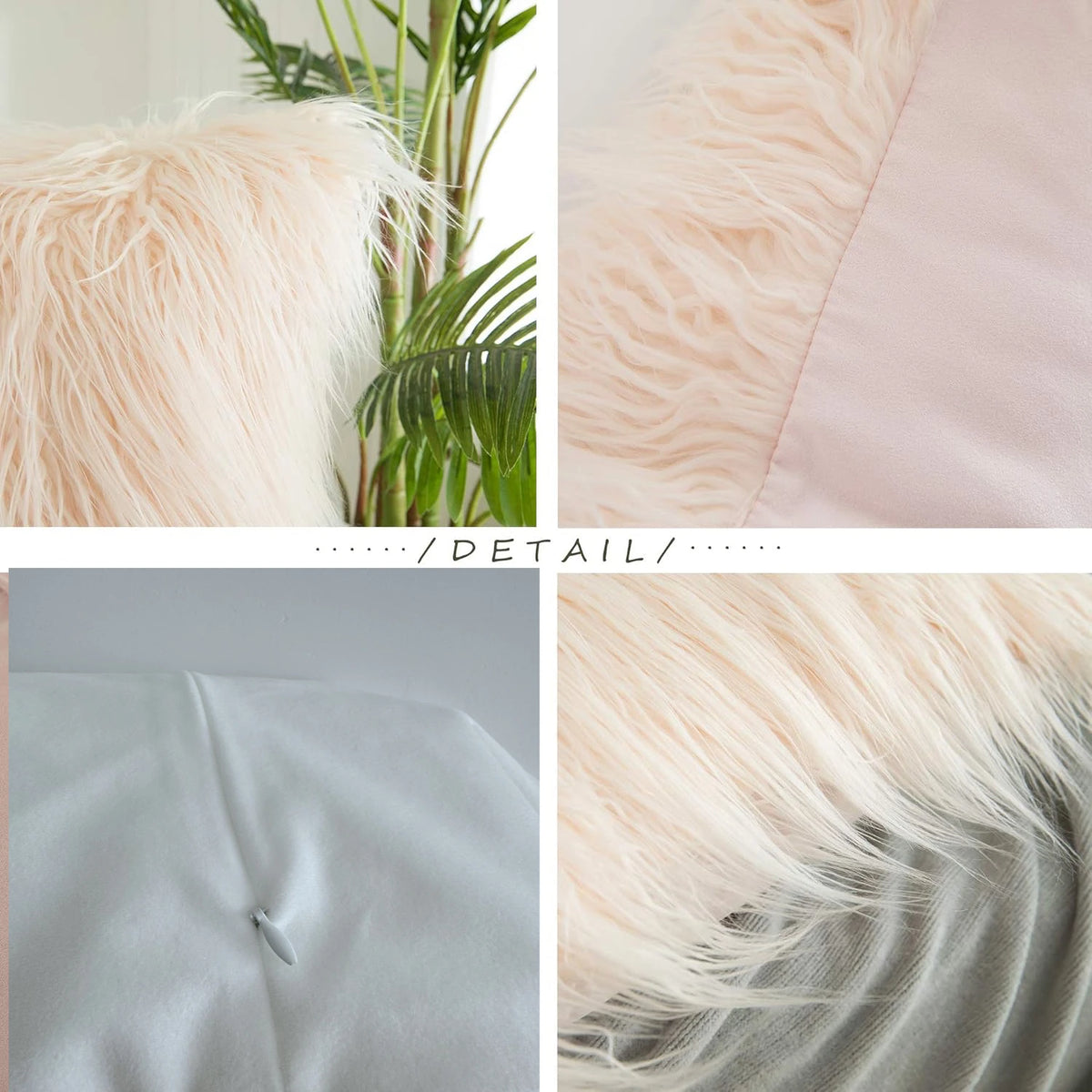 Pack of 1 Soft Luxury Long Faux Fur Plush Throw Pillow Cover,