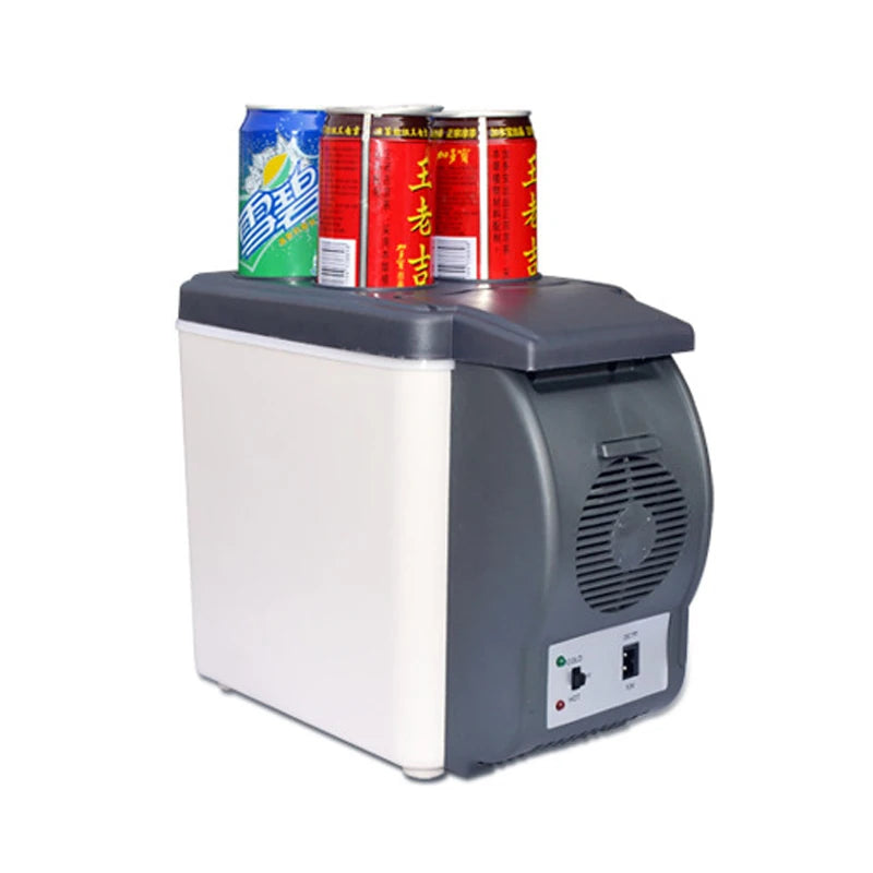 Portable Travel Refrigerator, Mini Electric Car Refrigerator 6L 12V