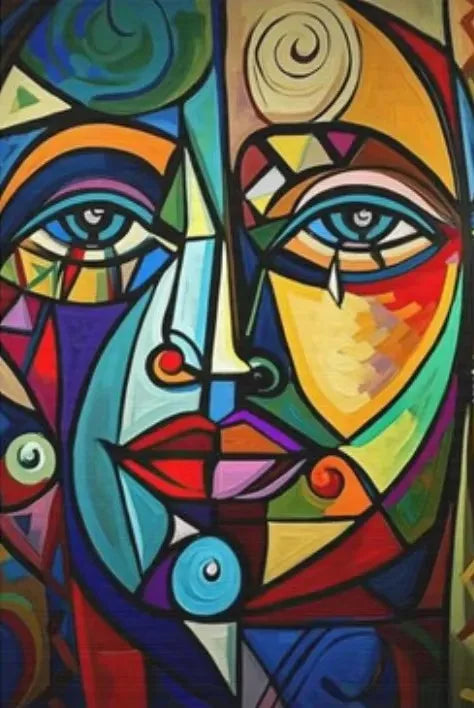 Abstract Wall Art, Cubist HD Canvas Poster Prints