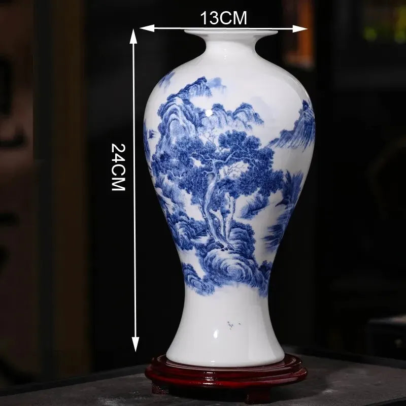 Bone China Flower Vase, Home Decor, Chinese Tradition Vases for Flowers, Ceramic Vase Decoration Home, Living Room