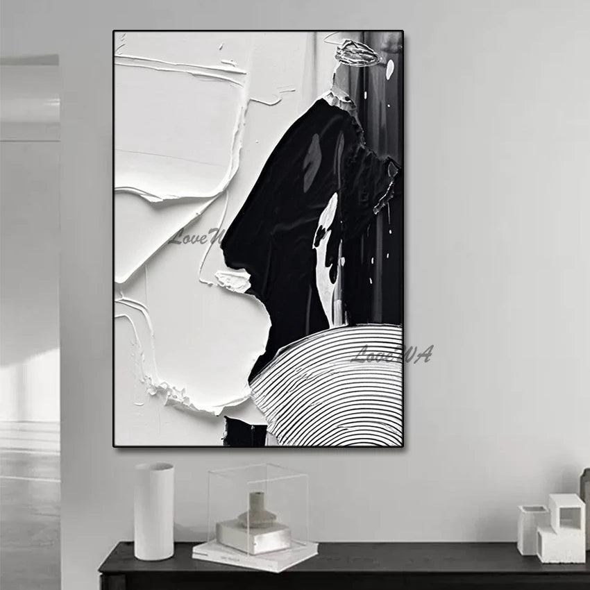 Modern Abstract Texture Acrylic Canvas Paintings, 100% Hand-painted