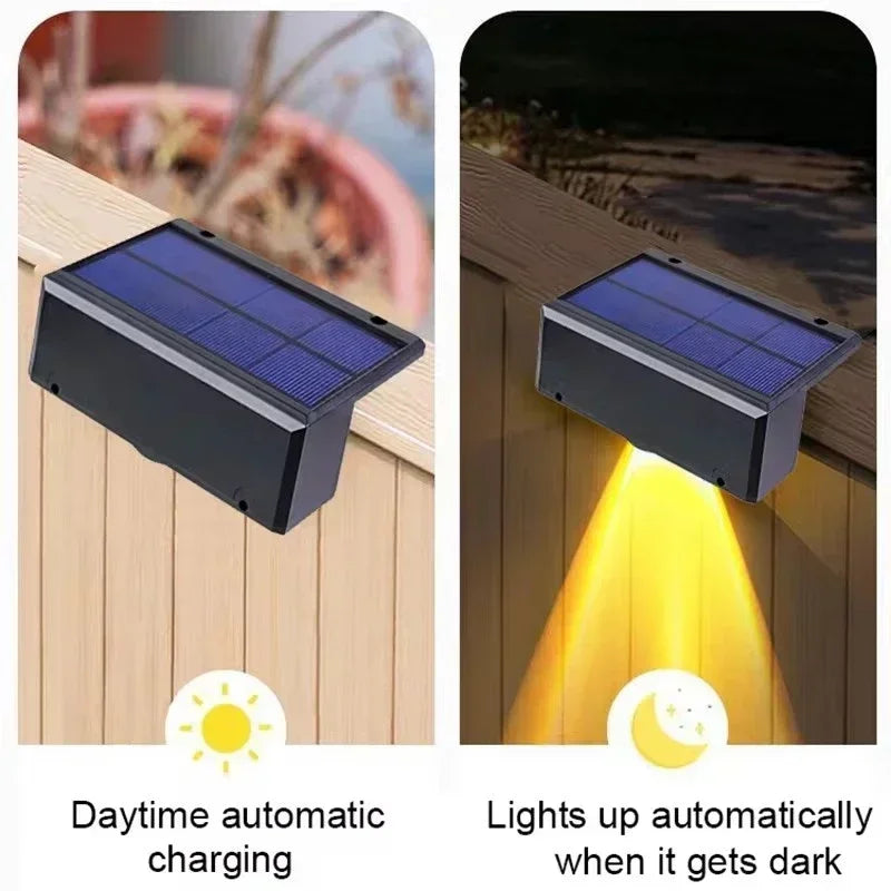 1/2/4PCS Solar Wall Lights Outdoor Waterproof Garden Step Lighting for Yard Fence Stair Pathway Decoration Outside Solar Lights