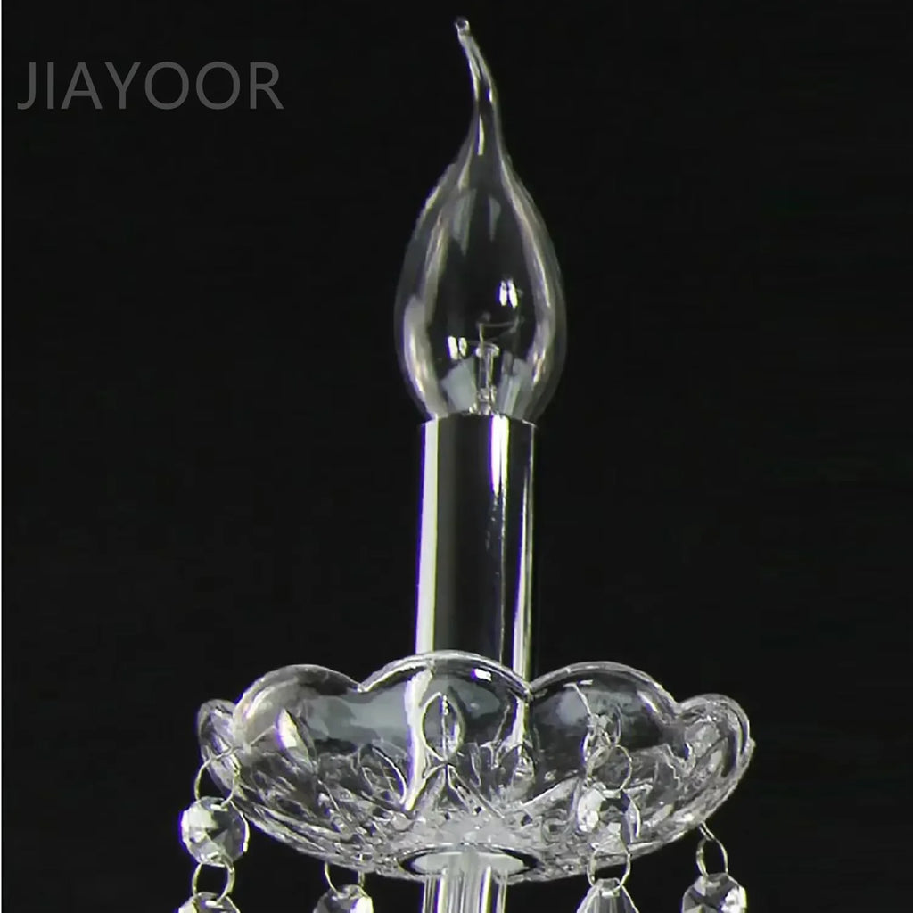 Luxury Wrought Iron & Crystal Candle Floor Lamp