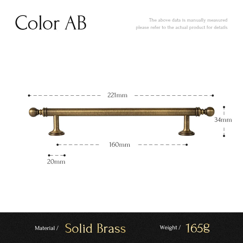 Santaya Brushed Antique Brass Handles for Kitchen Cabinets Wardrobes Drawers and Furniture Cabinets Long Handle T-bar Pulls