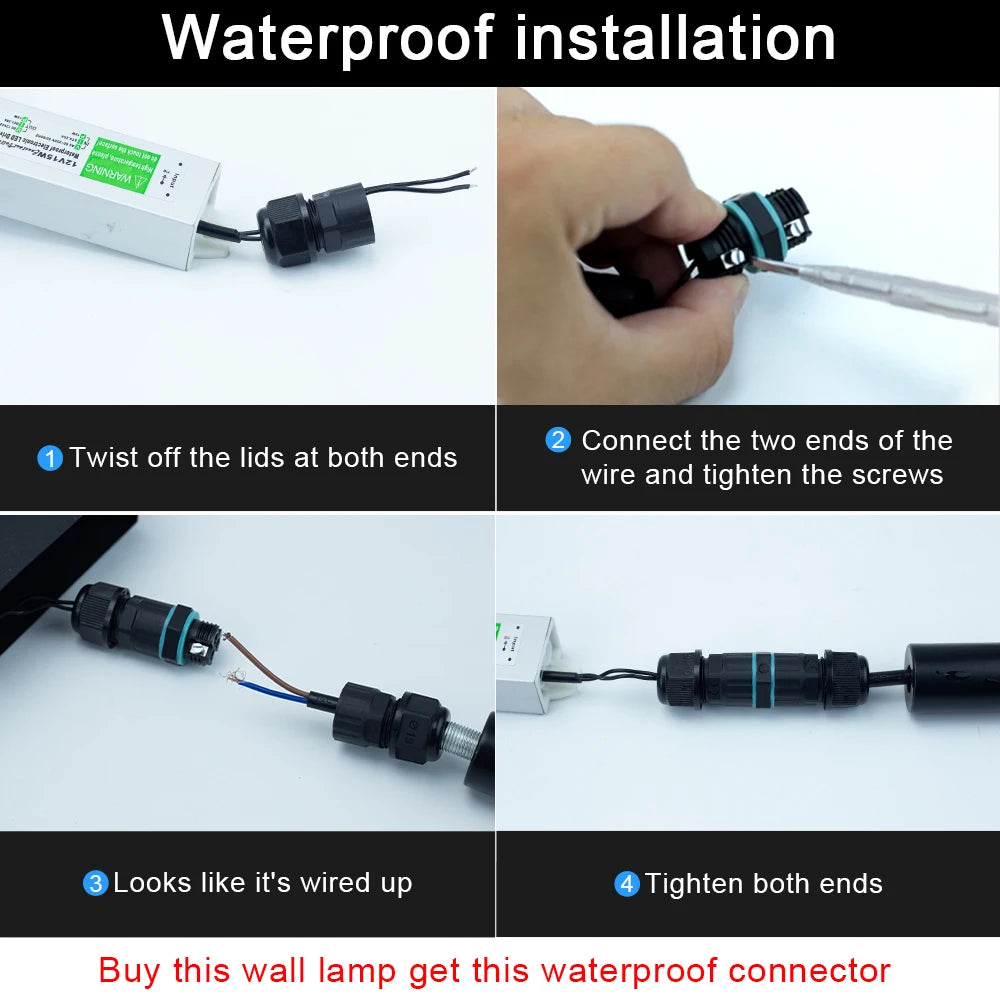 Waterproof IP65 LED Long Wall Sconce Lamp 220V 110V