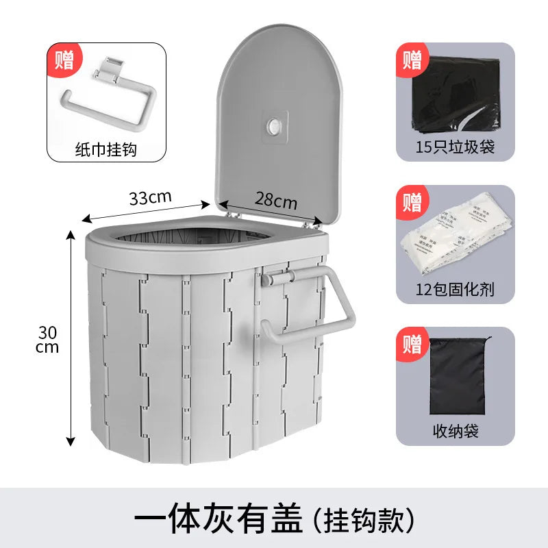 Car Portable Folding Toilet Travel Accessories Emergency Portable Toilet Outdoor Car Portable Toilet