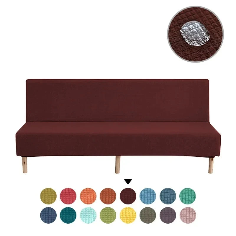 Water-repellent Armless Sofa Bed Sofa Bed with Breathable Cover