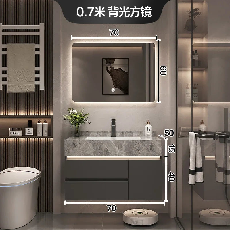 Bathroom Vanity Cabinet, Sink, Organizer Storage, Mirror