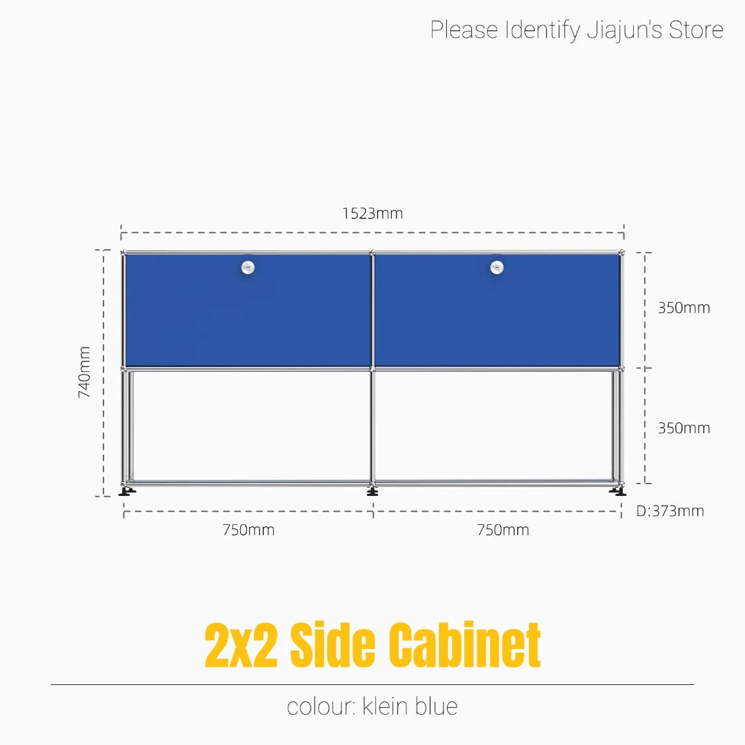 Hot-Seller | Minimalist Steel Storage Side Cabinet, Slim Profile Flip Door Unit