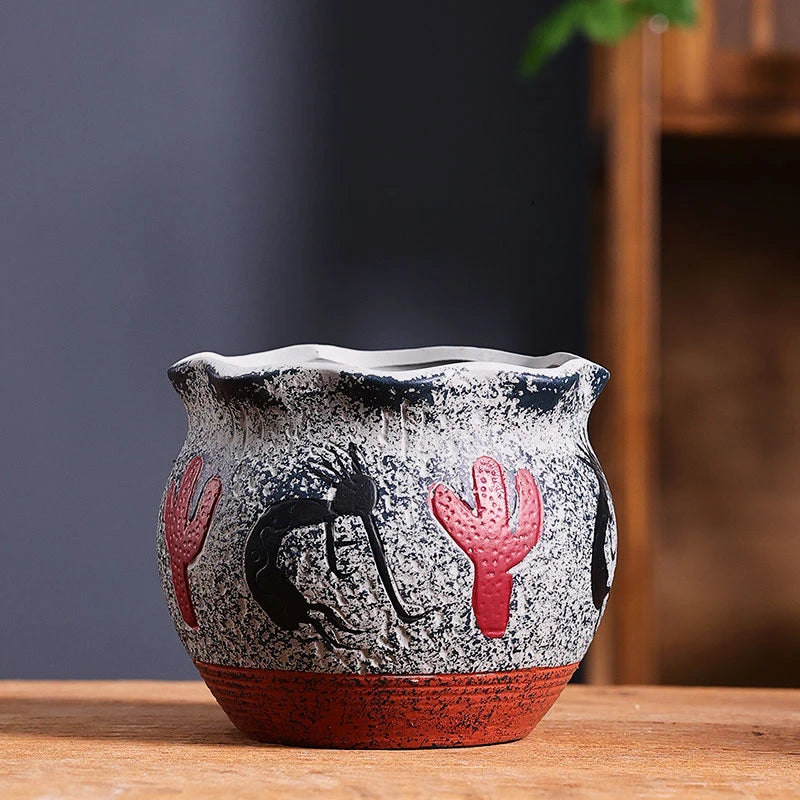 Mediterranean Succulent Flower Pot Large Diameter