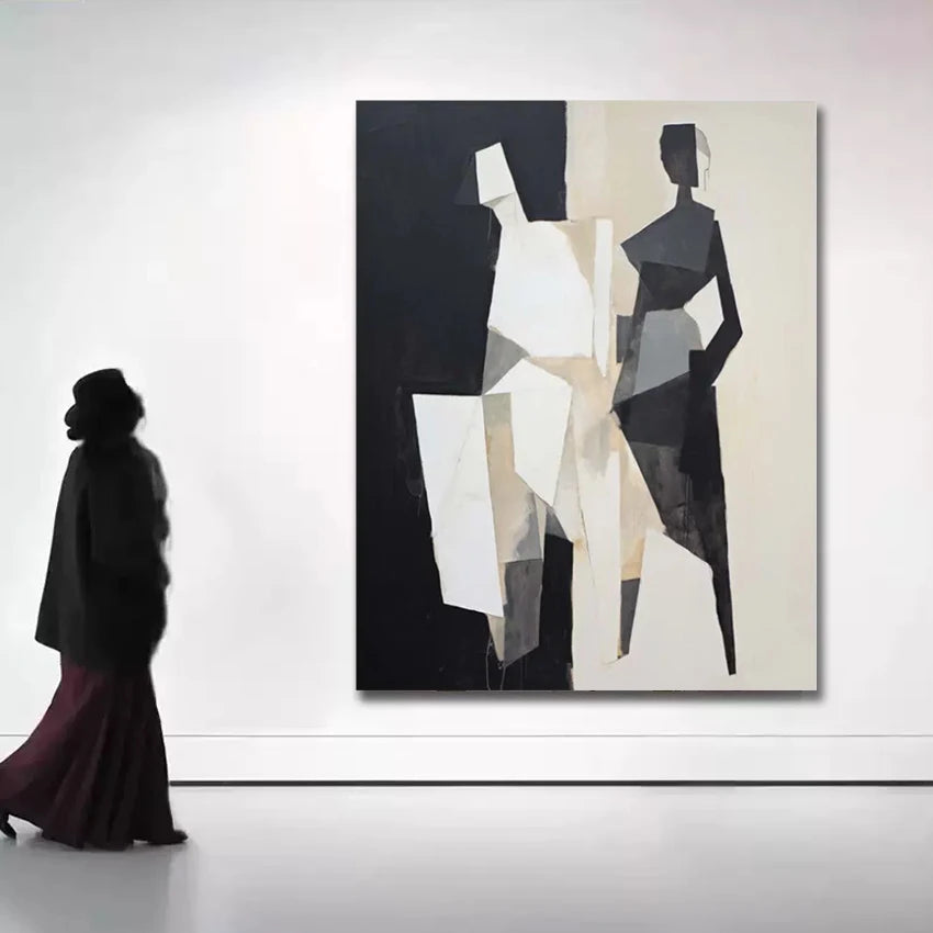 Modern Abstract Texture Acrylic Canvas Paintings, 100% Hand-painted