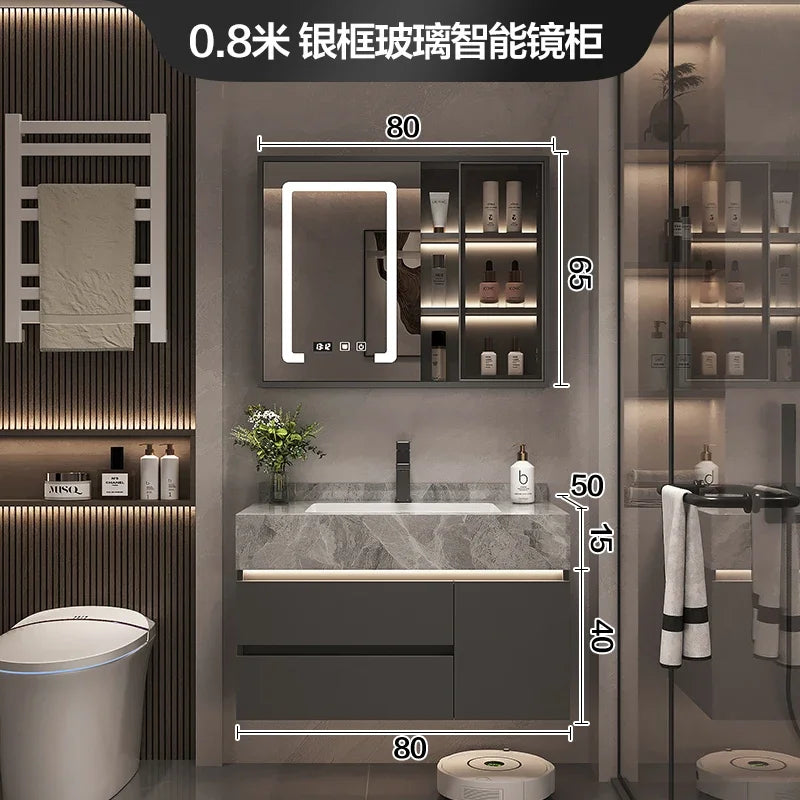 Bathroom Vanity Cabinet, Sink, Organizer Storage, Mirror