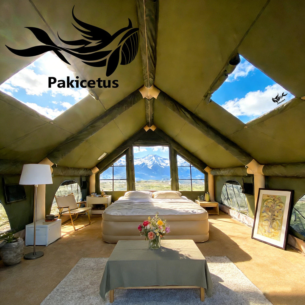 PAKICETUS Inflatable camping tent 4-8 people with windows