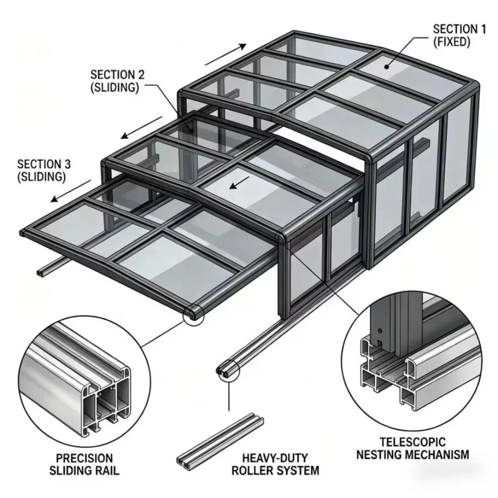 Electric Retractable Canopy Shelter