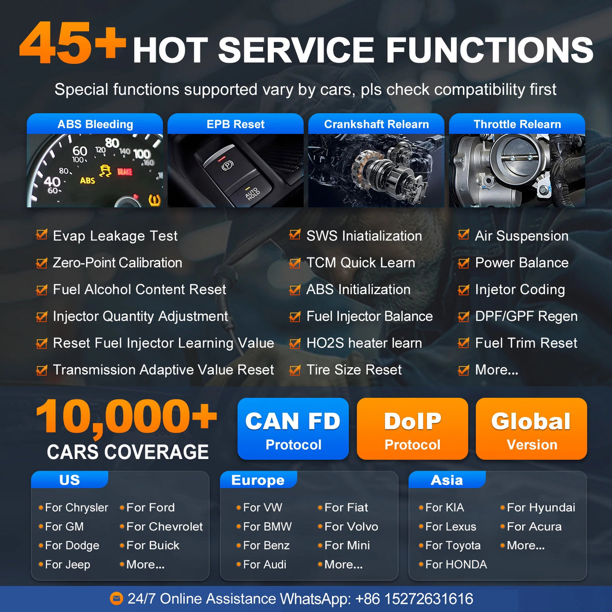 XTOOL D9 D9S Full System Car Diagnostic Tool