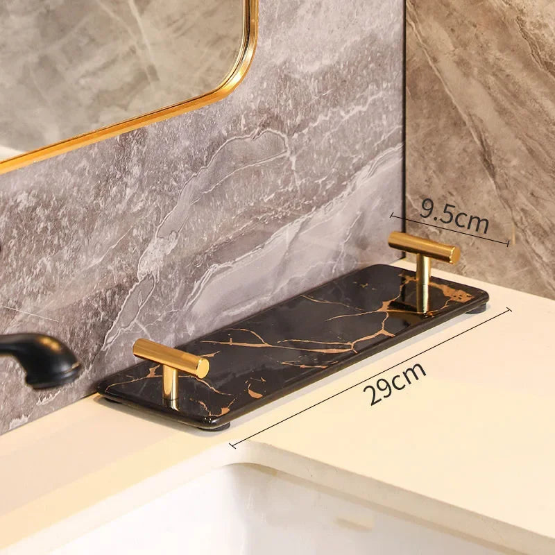 Creative Marble Texture Ceramic  Bathroom Accessories Set