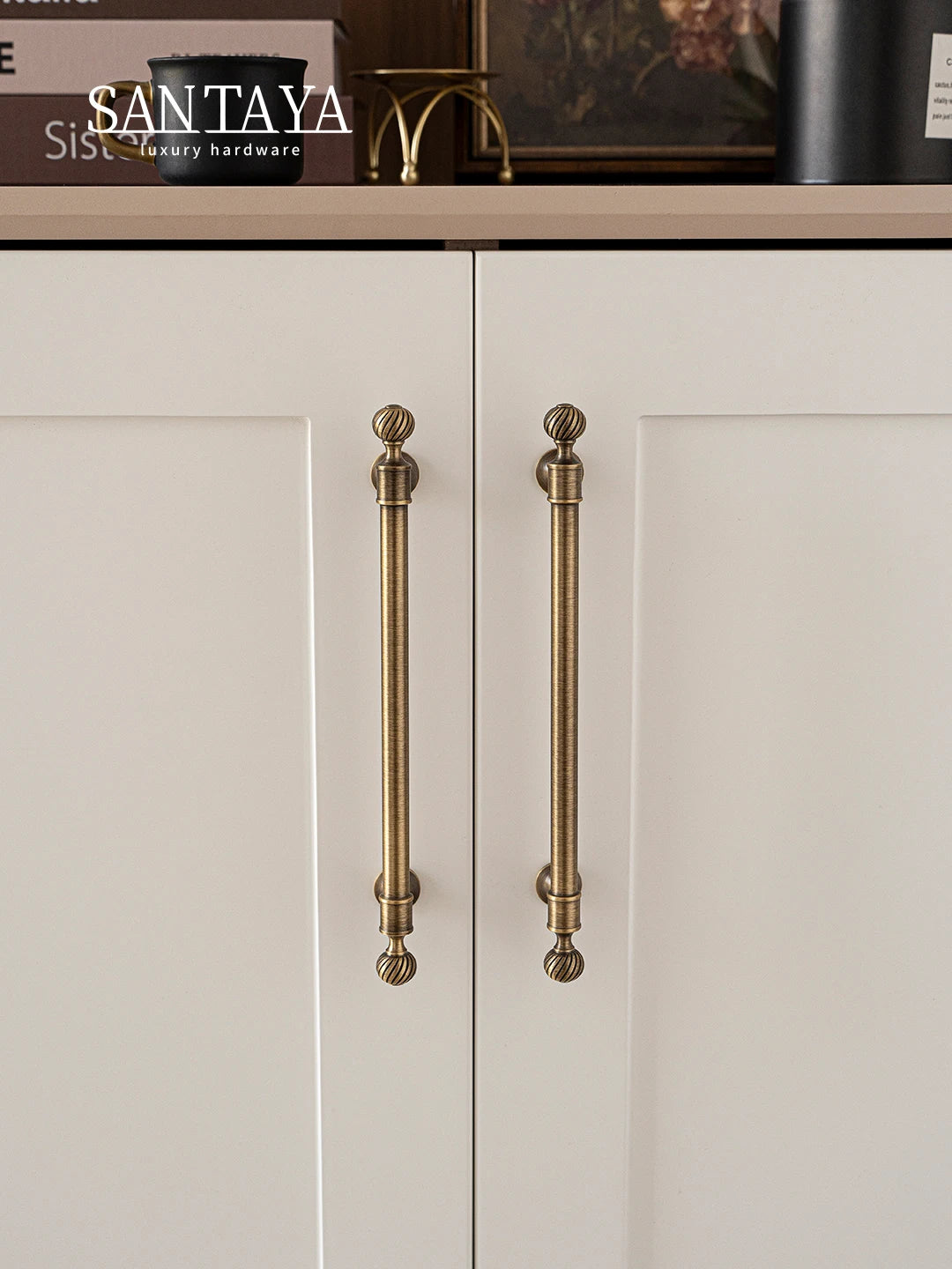 Santaya Brushed Antique Brass Handles