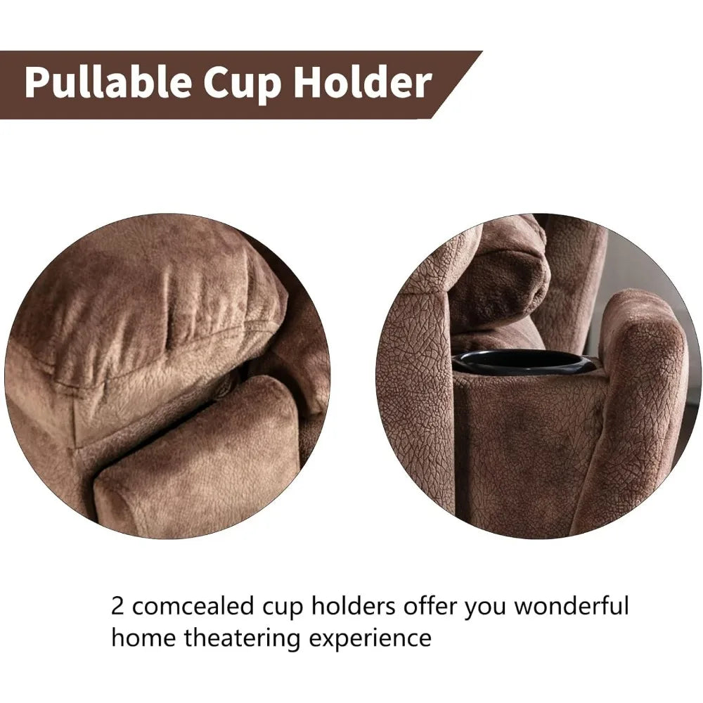 Large Power Lift Recliner Chairs with Massage and Heat for Elderly,