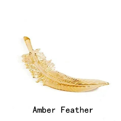 Amber Clear Crystal Feather Chandelier For Staircase
