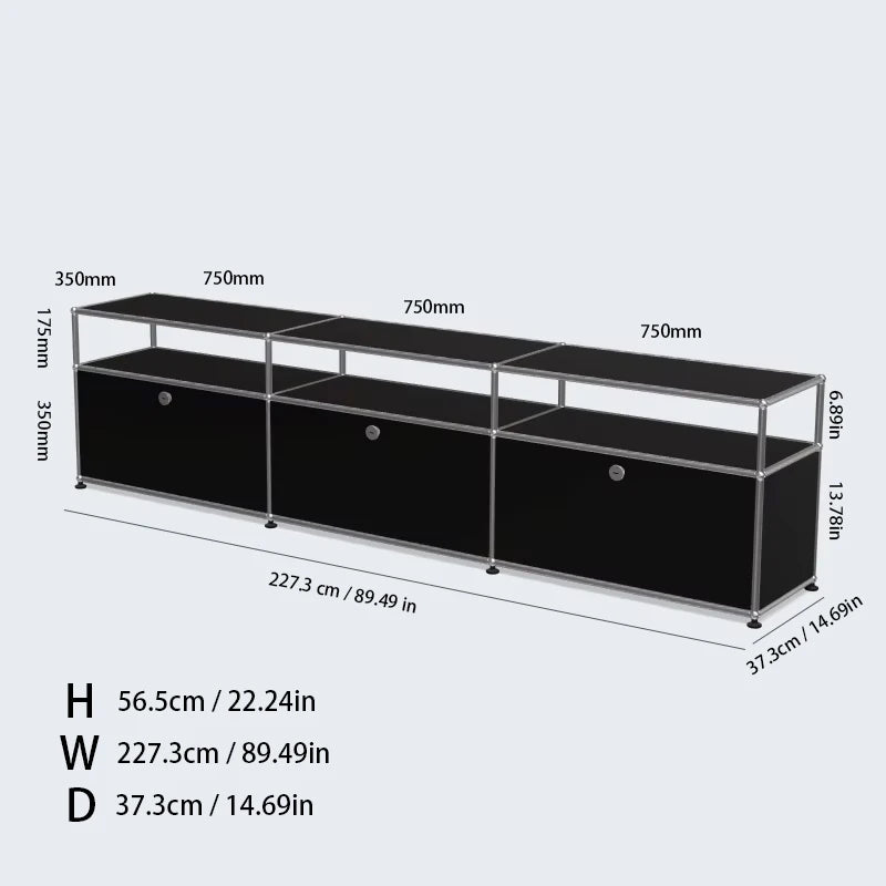 TV Stand Storage Cabinets, Corner Cabinet, Metal Storage Display Cabinet