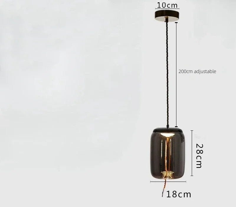 Nordic Style Designer Postmodern Luxury Glass Single Head Pendant Lamp, Creative Art Bar Dining Lighting Fixture